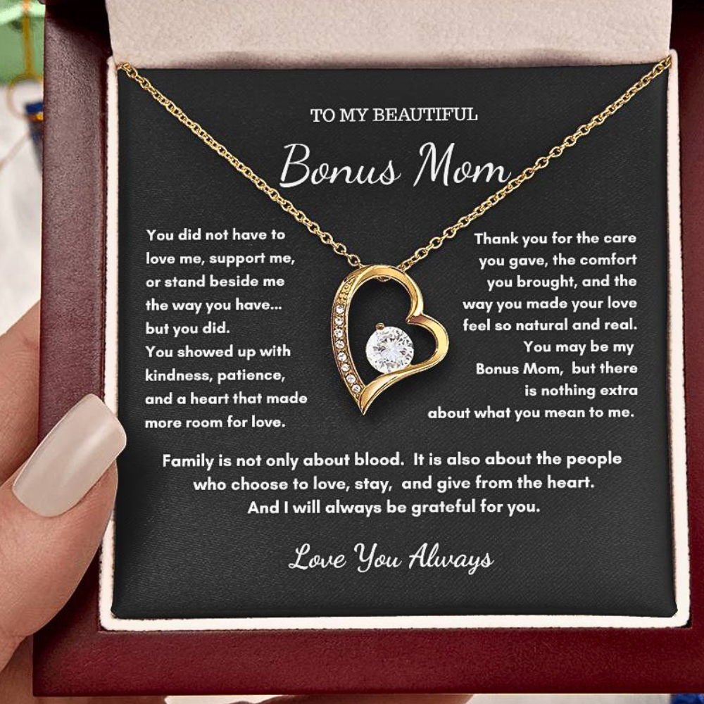To My Bonus Mom Necklace - You Love Me Anyway Gift