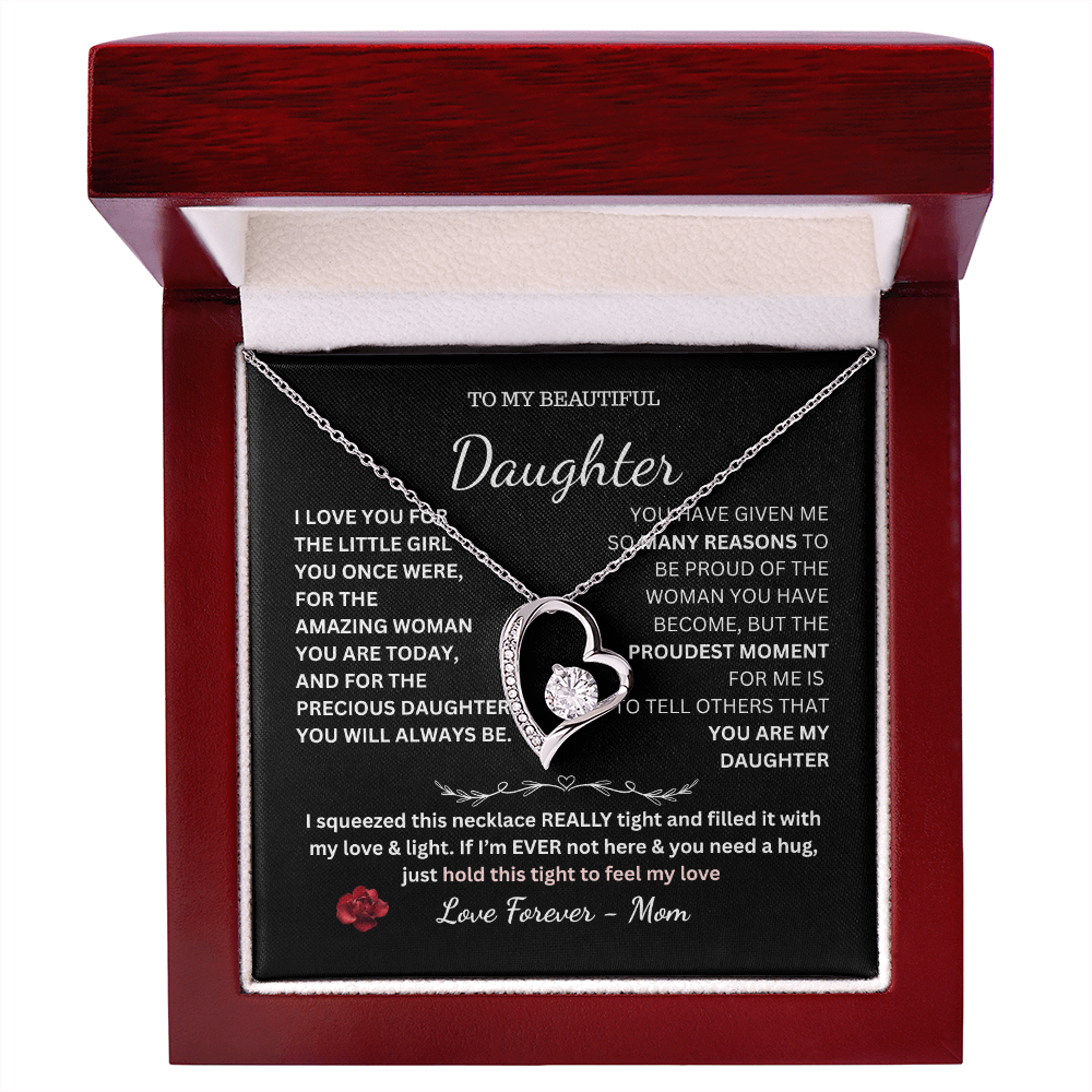 To My Beautiful Daughter Forever Necklace