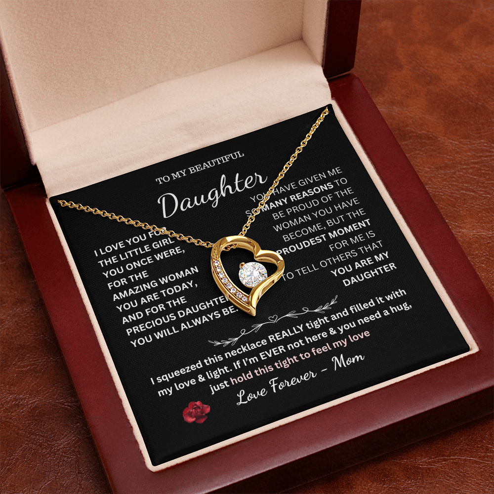 To My Beautiful Daughter Forever Necklace