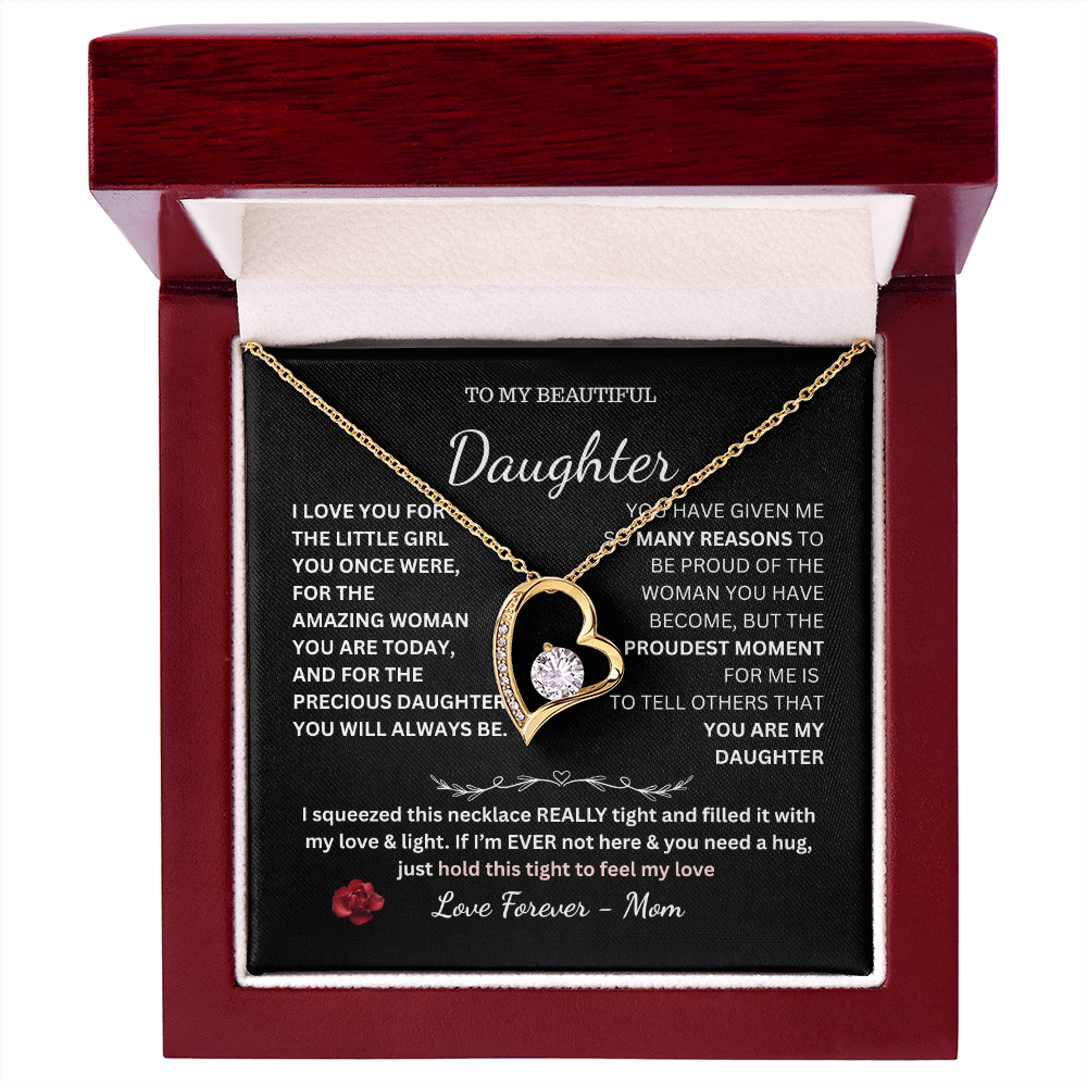 To My Beautiful Daughter Forever Necklace