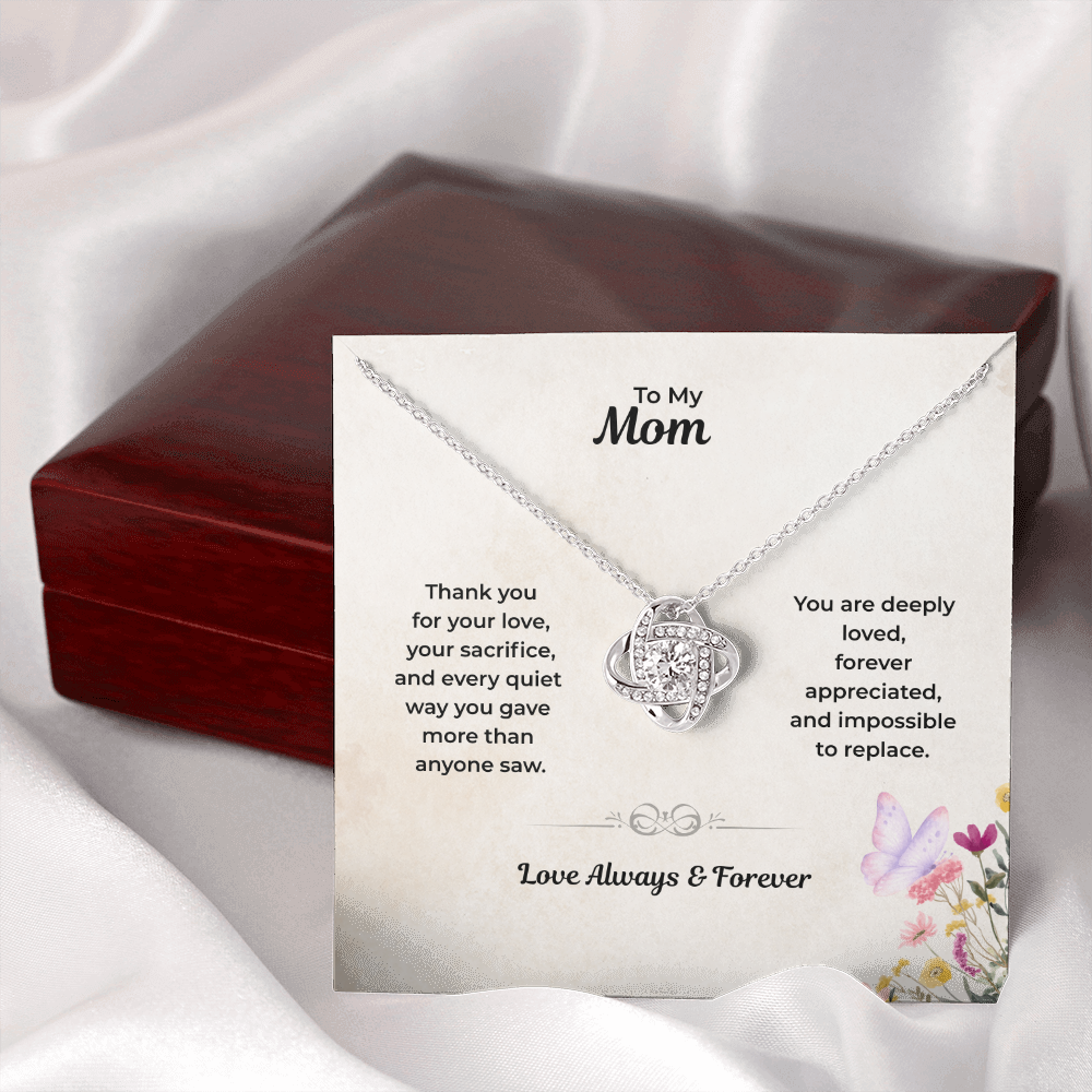 To My Mom – Meaningful Love Knot Necklace