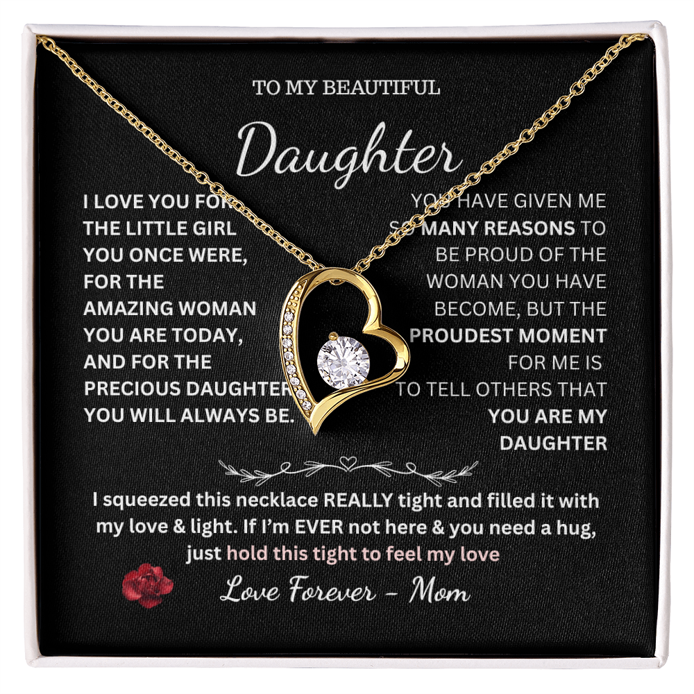 To My Beautiful Daughter Forever Necklace