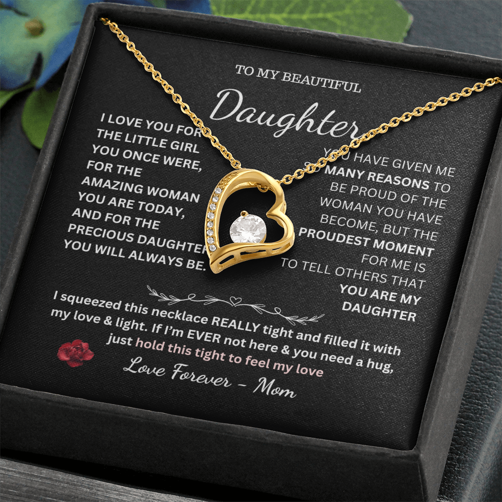 To My Beautiful Daughter Forever Necklace