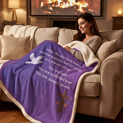 You Are Not Alone – Faith & Comfort Sherpa Blanket