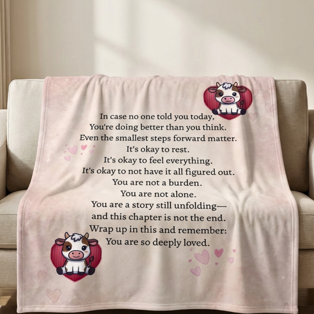 “You Are So Loved”  Cows Emotional Comfort Blanket