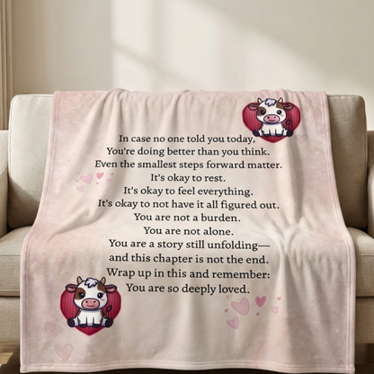 “You Are So Loved”  Cows Emotional Comfort Blanket
