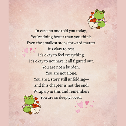 “You Are So Loved”  Frog Emotional Comfort Blanket