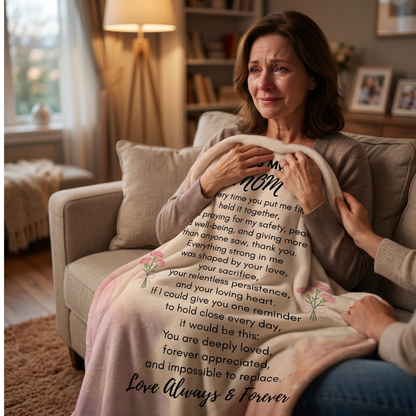 To My Mom Blanket – Prayer, Love & Appreciation Gift for Mom