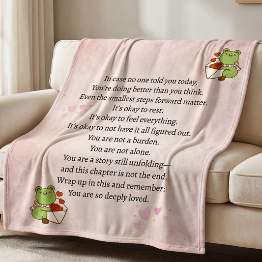 “You Are So Loved”  Frog Emotional Comfort Blanket