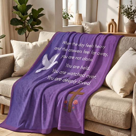 You Are Not Alone – Faith & Comfort Sherpa Blanket