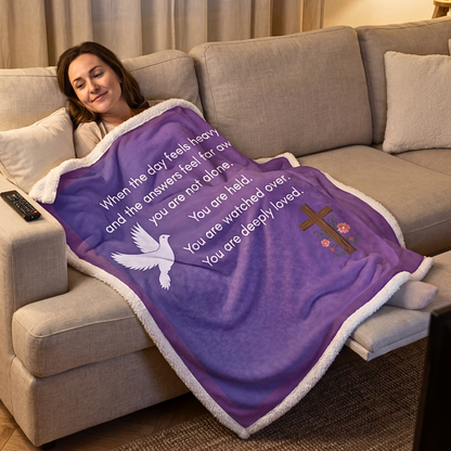 You Are Not Alone – Faith & Comfort Sherpa Blanket