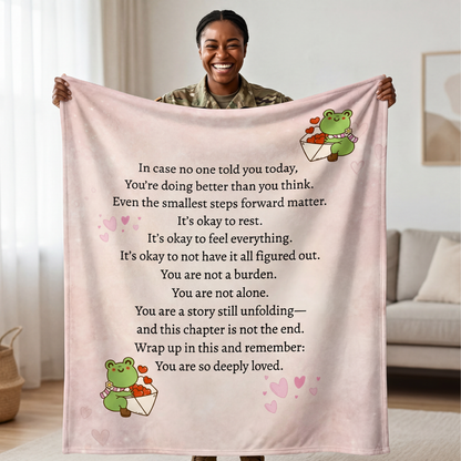 “You Are So Loved”  Frog Emotional Comfort Blanket