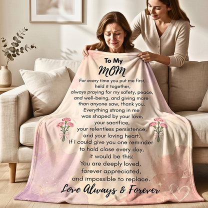 To My Mom Blanket – Prayer, Love & Appreciation Gift for Mom