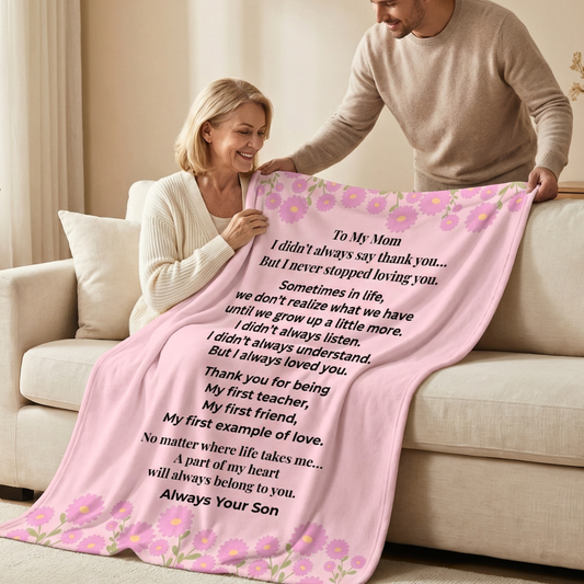 To My Mom Blanket From Son – Emotional Mother’s Day Gift