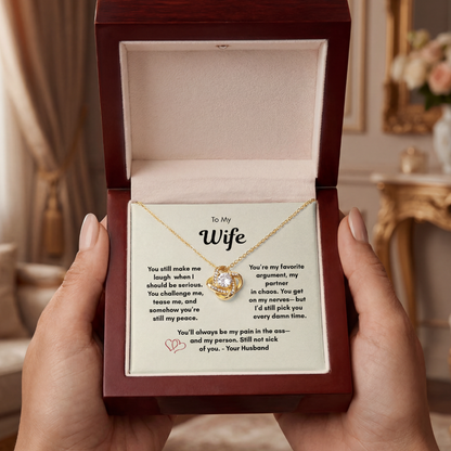 Still My Person Love Knot Necklace Gift for Wife