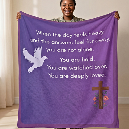 You Are Not Alone – Faith & Comfort Sherpa Blanket