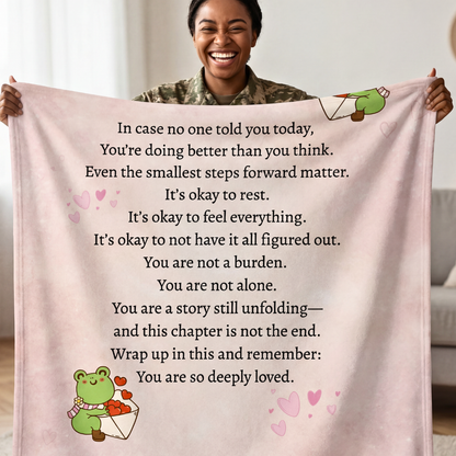 “You Are So Loved”  Frog Emotional Comfort Blanket