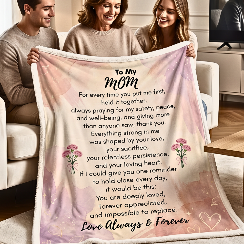To My Mom Blanket – Prayer, Love & Appreciation Gift for Mom