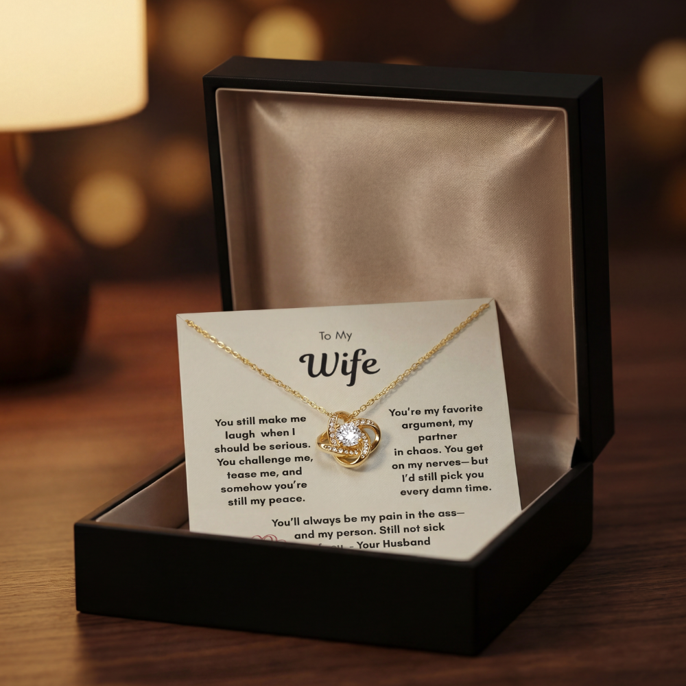Still My Person Love Knot Necklace Gift for Wife