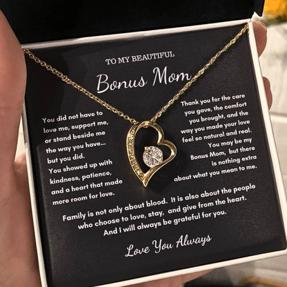 To My Bonus Mom Necklace - You Love Me Anyway Gift