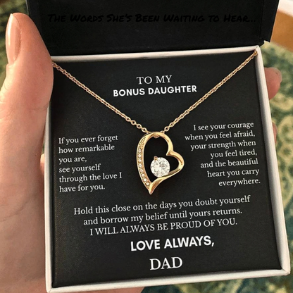 To My Bonus Daughter — Love Always, Dad