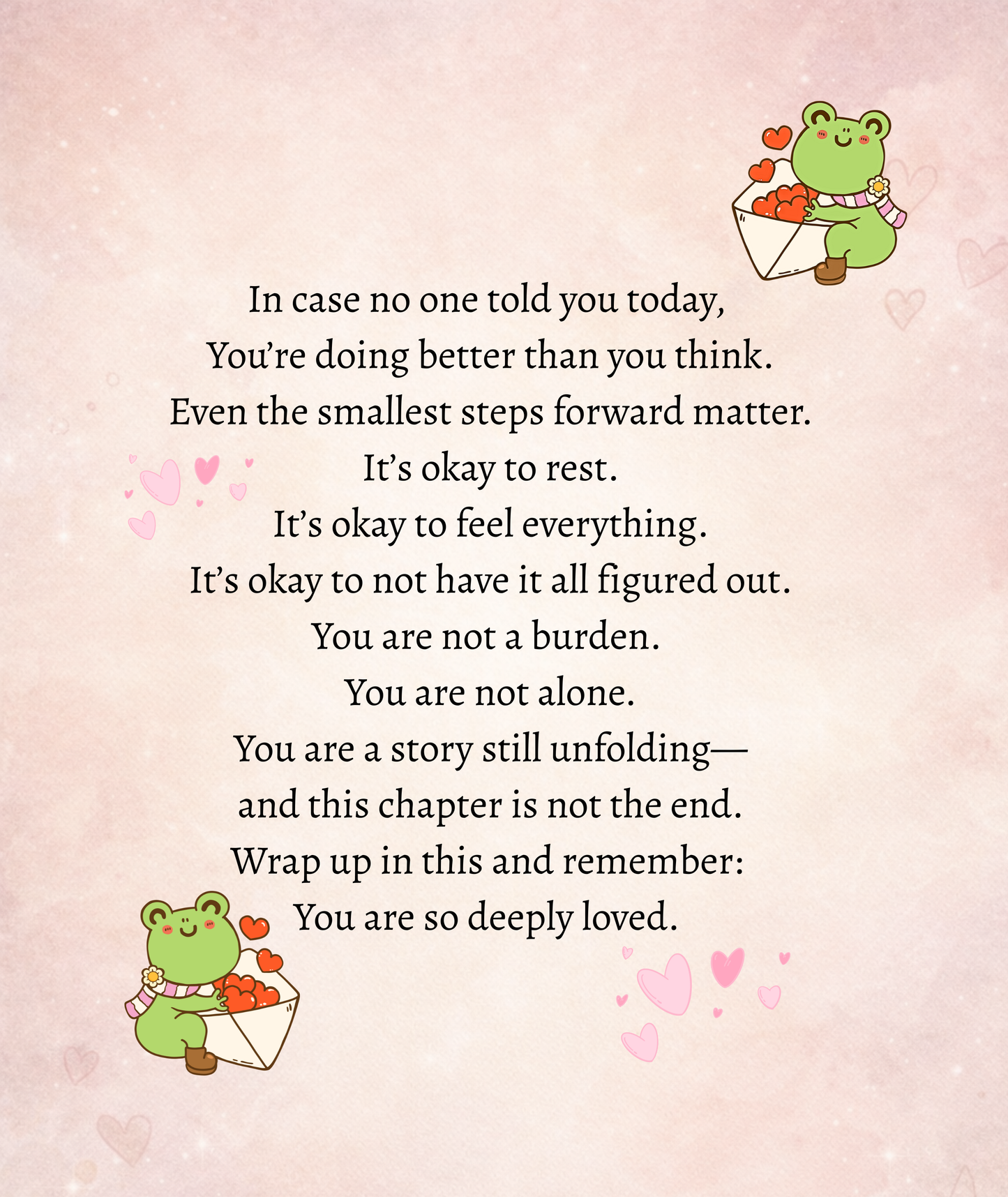 “You Are So Loved”  Frog Emotional Comfort Blanket