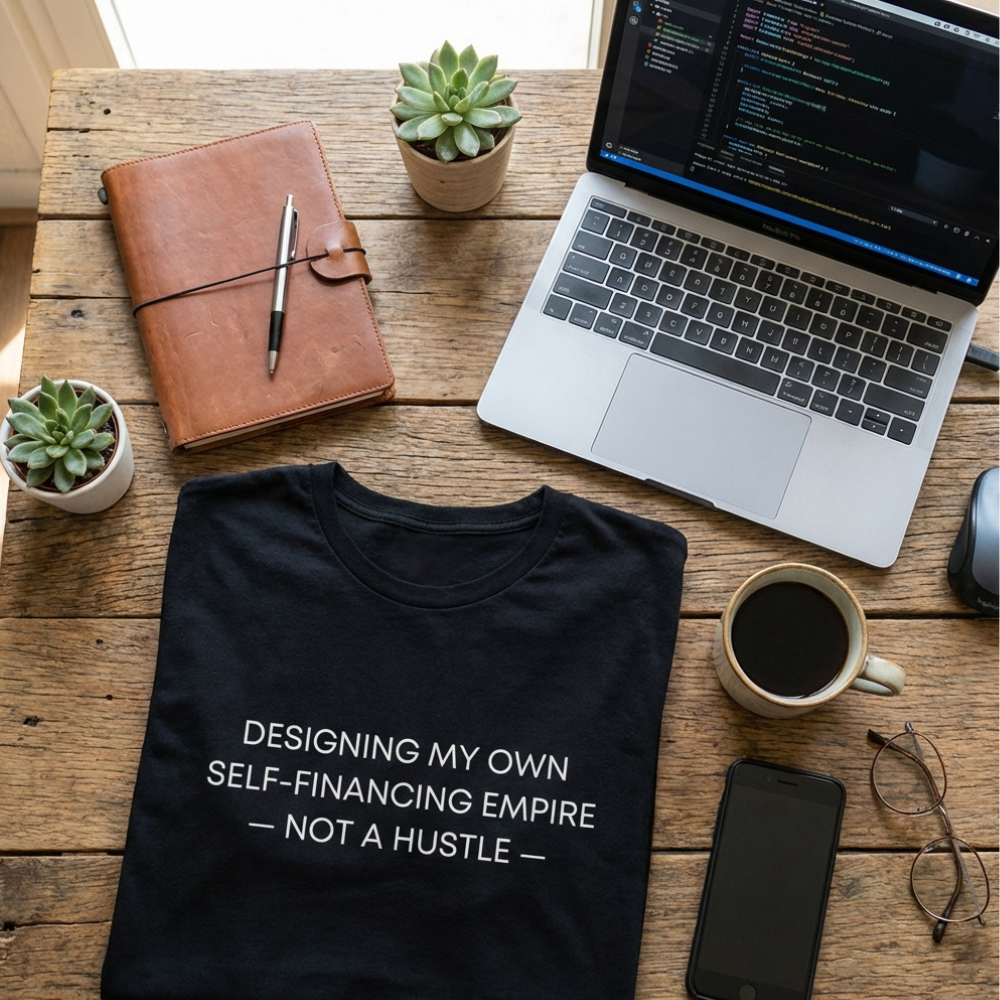 Minimal Tee – “Self-Funded Empire” Statement Shirt