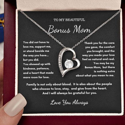 To My Bonus Mom Necklace - You Love Me Anyway Gift