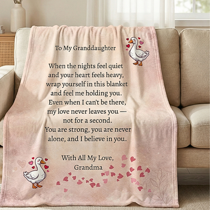 To My Granddaughter – Soft Velveteen Throw Blanket