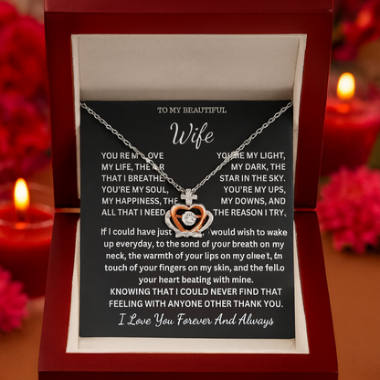 To My Beautiful Queen Wife Necklace