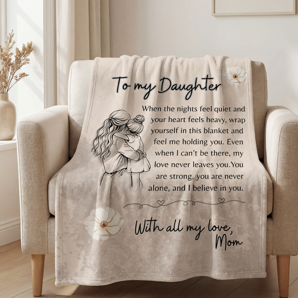 To My Daughter Comfort & Strength Blanket | From Mom