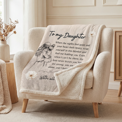 To My Daughter Comfort & Strength Blanket | From Mom