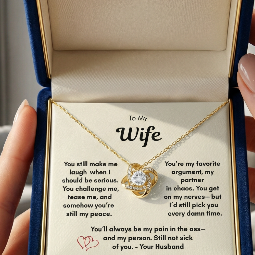 To My Wife Necklace Close up 