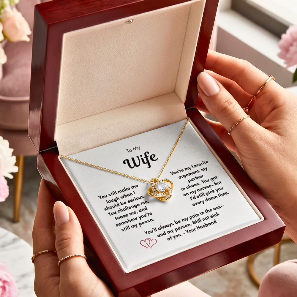 Still My Person Love Knot Necklace Gift for Wife