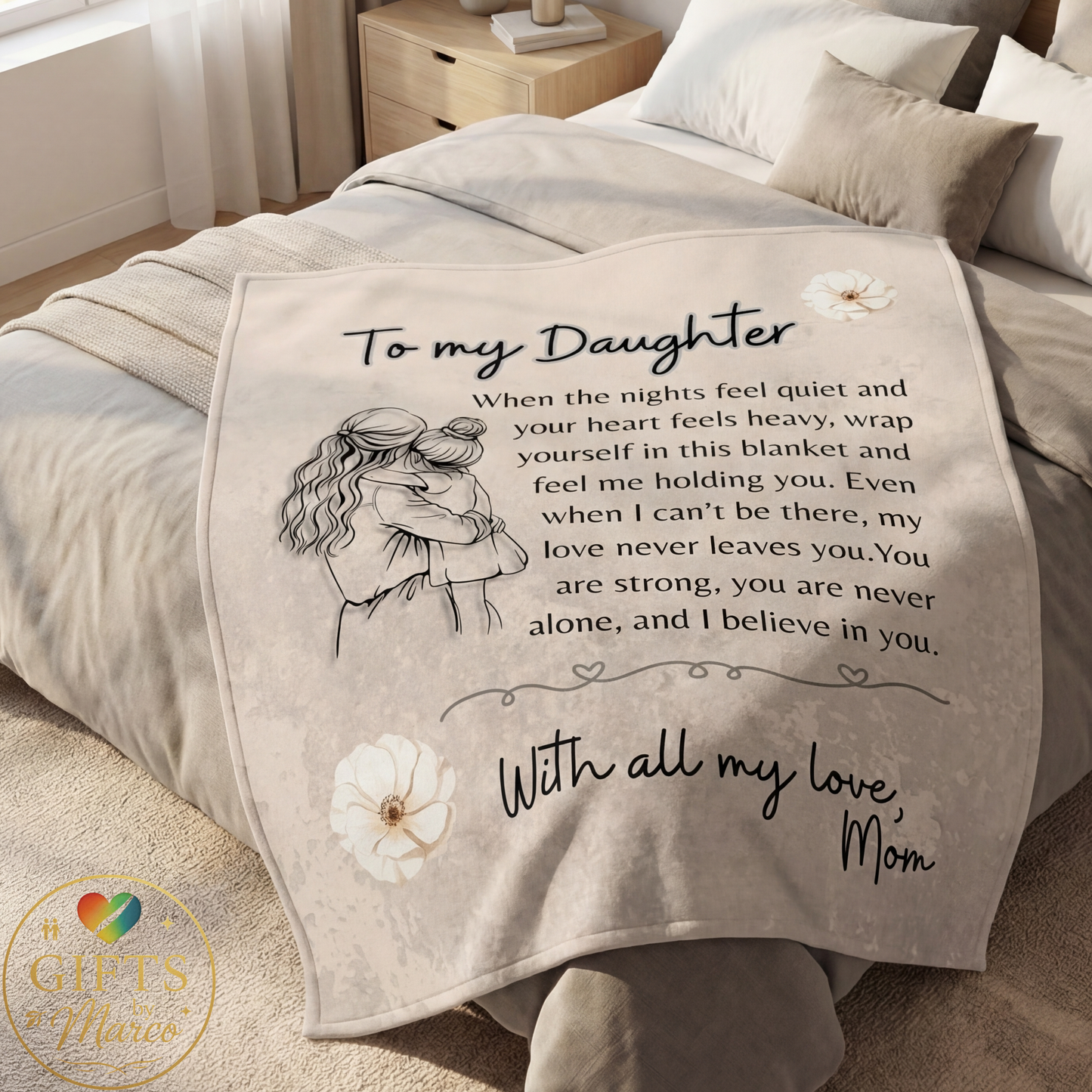 To My Daughter Comfort & Strength Blanket | From Mom