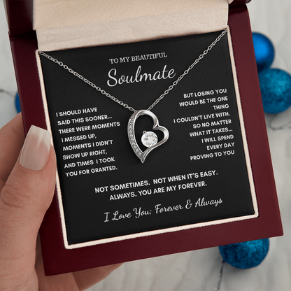 To My Soulmate — I Should Have Said This Sooner | Heart Necklace Gift