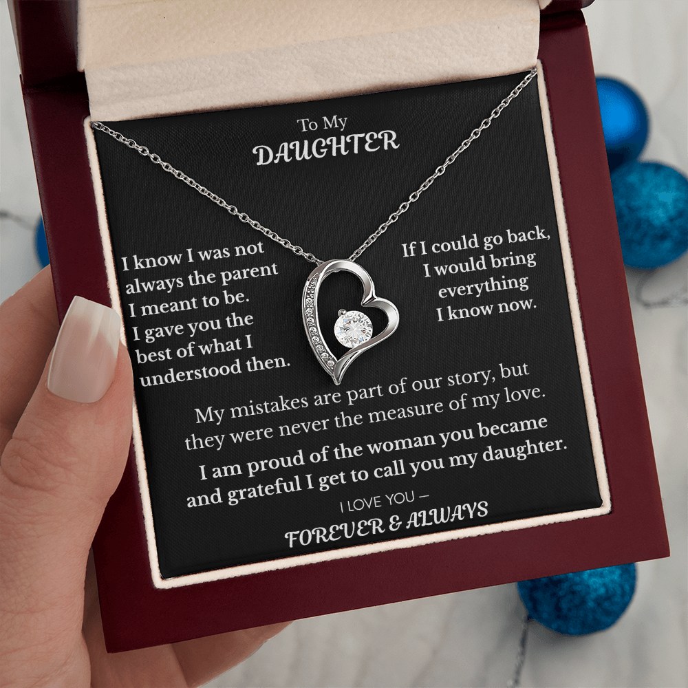 To My Daughter — What I Know Now Heart Necklace