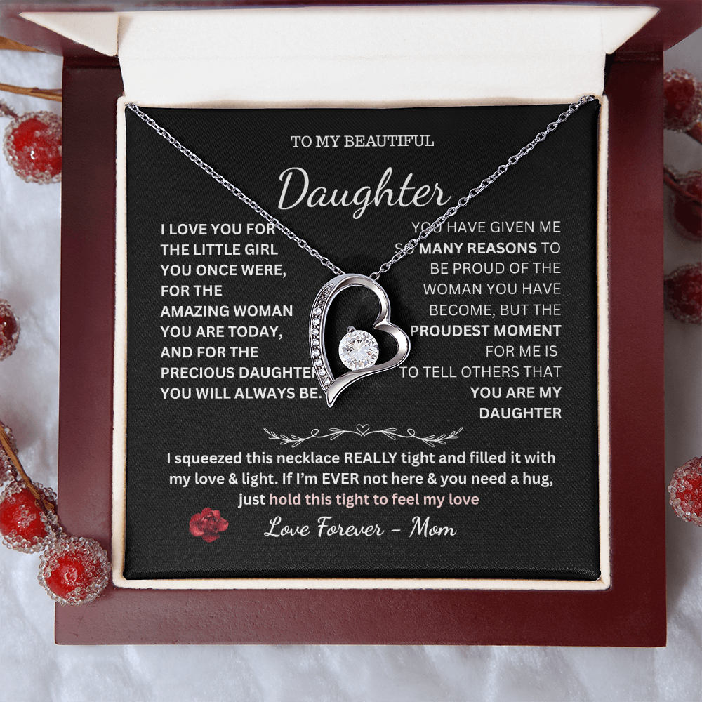 To My Beautiful Daughter Forever Necklace