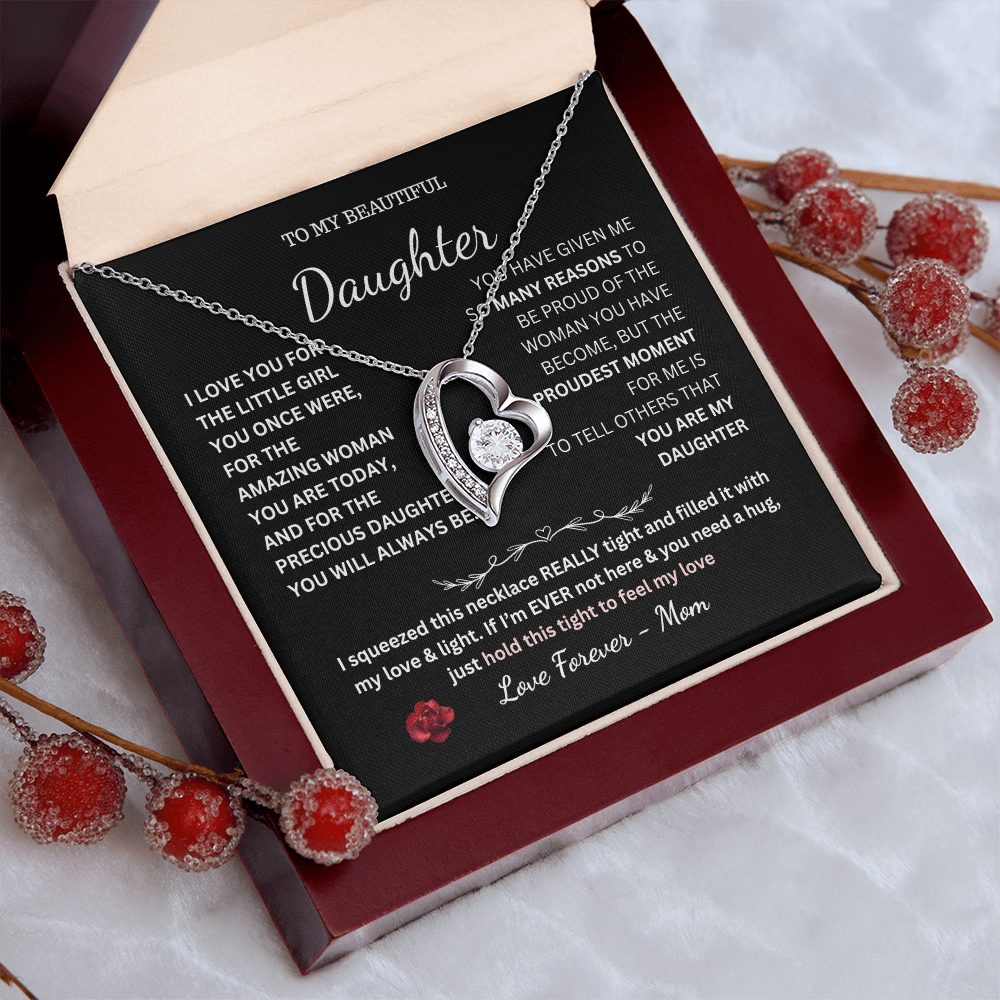 To My Beautiful Daughter Forever Necklace