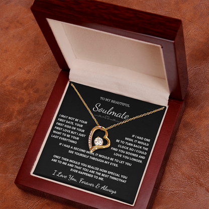To My Soulmate — Last Everything | Heart Necklace Gift