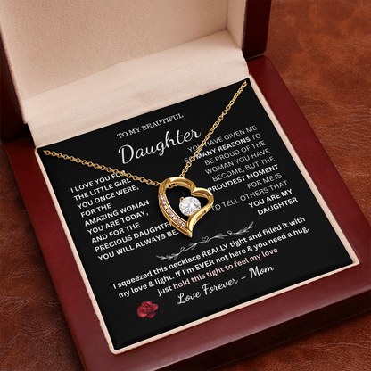 To My Beautiful Daughter Forever Necklace