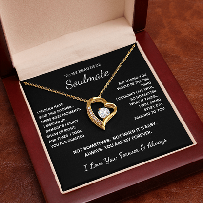To My Soulmate — I Should Have Said This Sooner | Heart Necklace Gift