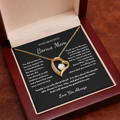 To My Bonus Mom Necklace - You Love Me Anyway Gift