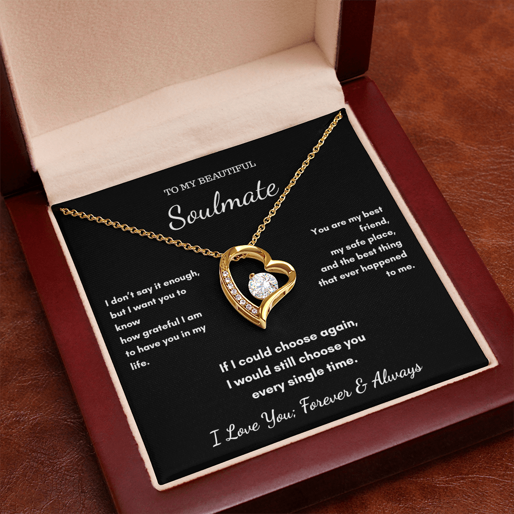 To My Soulmate - My Safe Place Heart Necklace