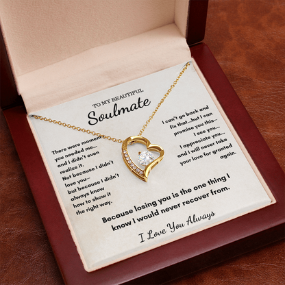 To My Soulmate – I'll Always Choose You Heart Necklace
