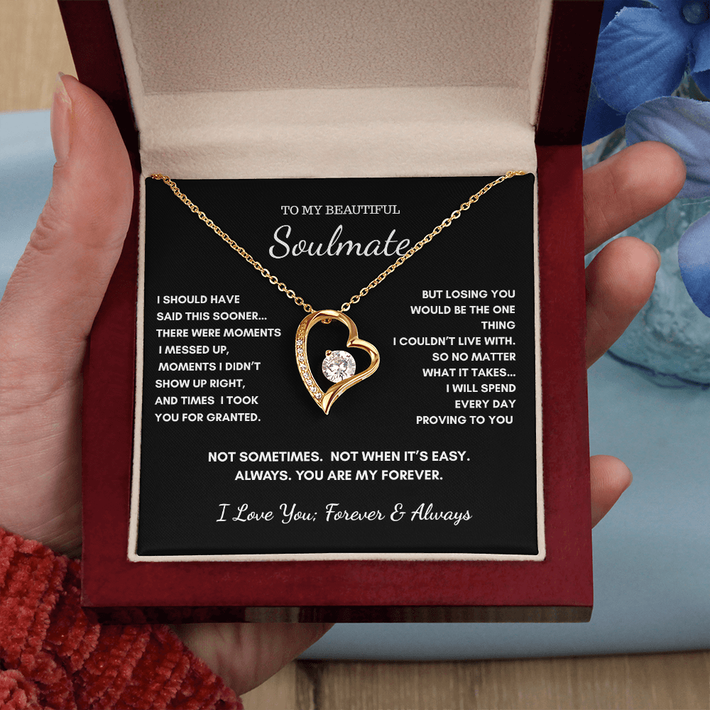 To My Soulmate — I Should Have Said This Sooner | Heart Necklace Gift