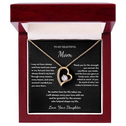 To My Mom – Sentimental Necklace Gift From Daughter