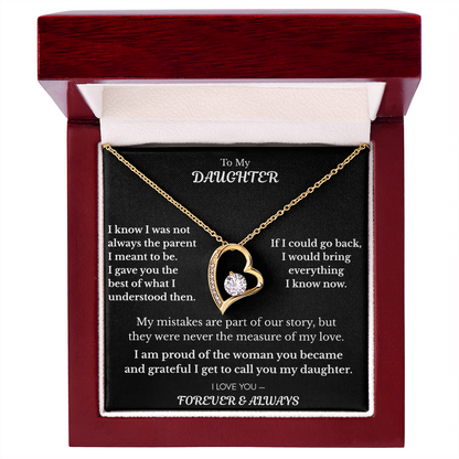To My Daughter — What I Know Now Heart Necklace