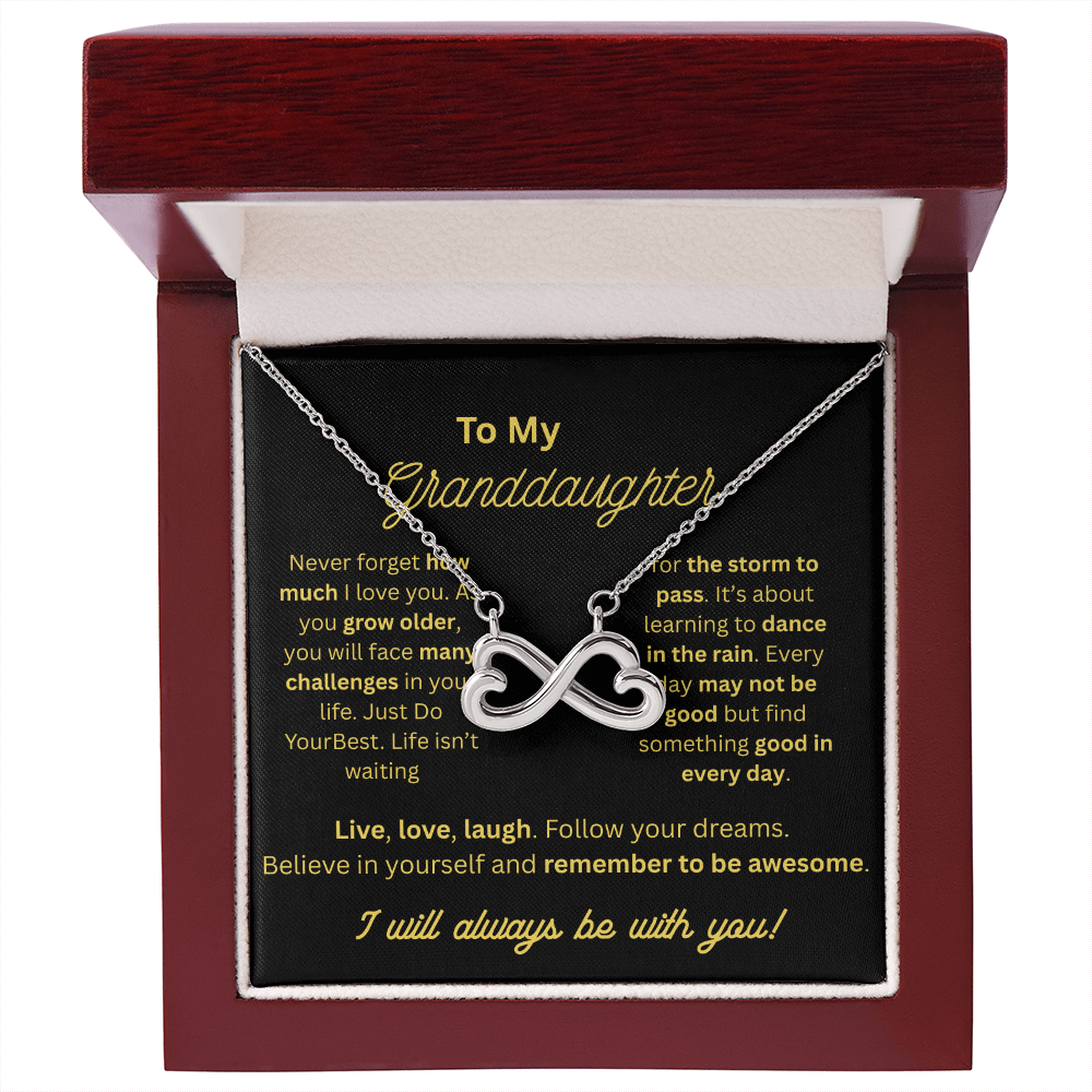 To My Granddaughter Endless Love Necklace