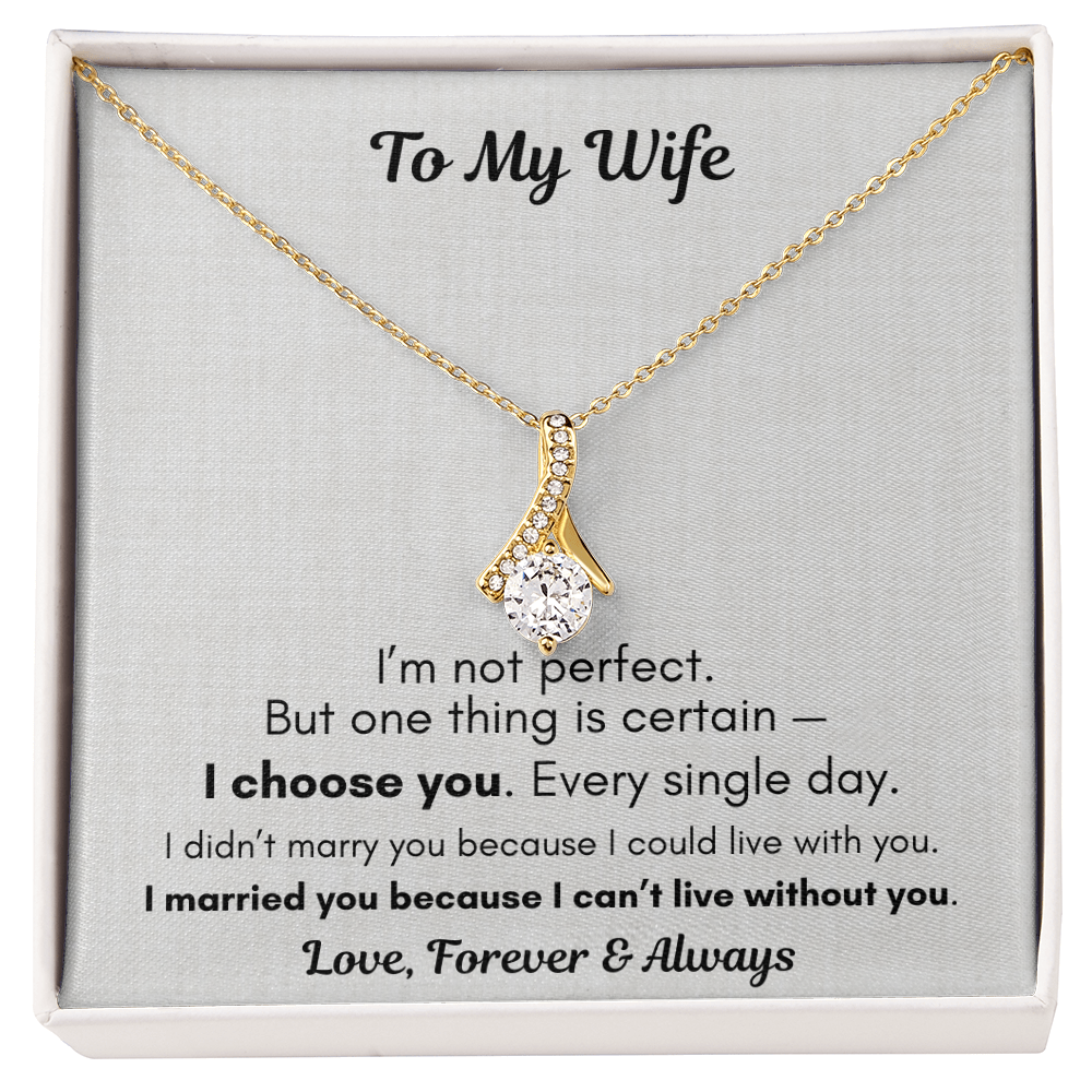 To My Wife Love Knot Necklace – Unbreakable Bond Gift From Husband